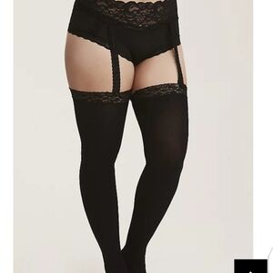 🆕10/12 BLACK THIGH HIGH FAUX GARTER